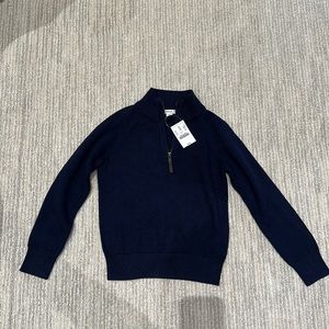 J. Crew Crewcuts navy 1/4 zip cashmere/cotton blend sweater in size 4-5.